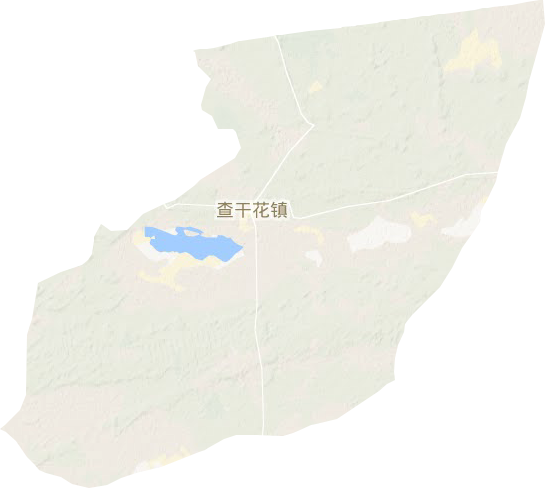 查干花镇地形地图