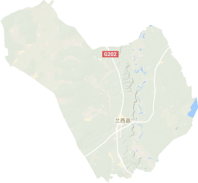 兰西县地形地图
