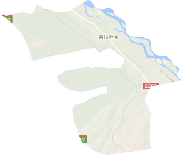 吉拉吐乡地形地图