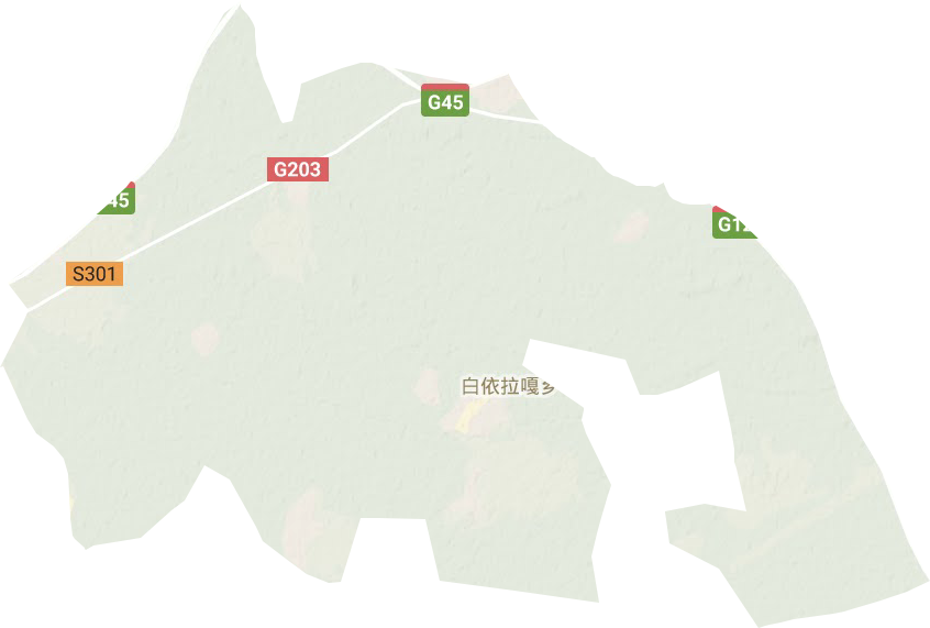 白依拉嘎乡地形地图