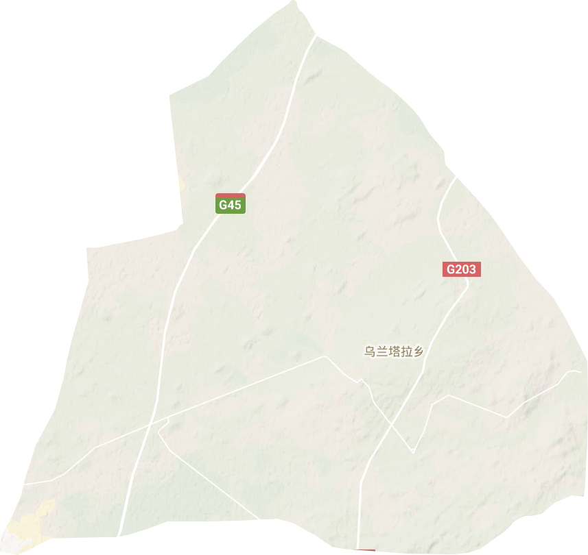 乌兰塔拉乡地形地图