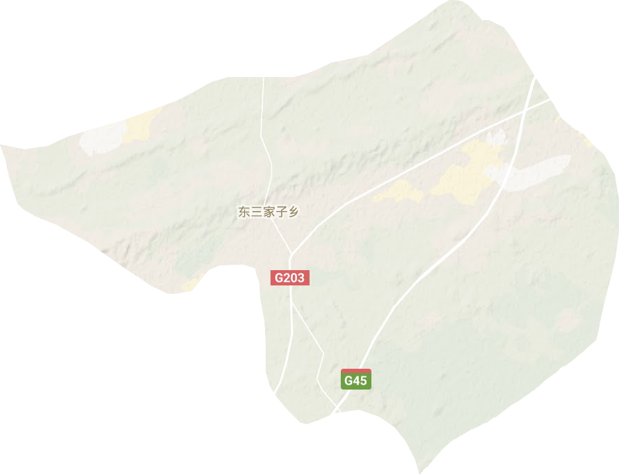 东三家子乡地形地图