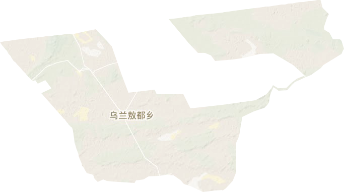 乌兰敖都乡地形地图