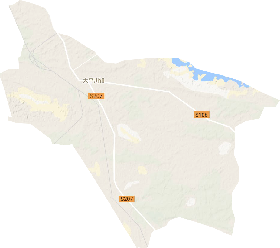 太平川镇地形地图