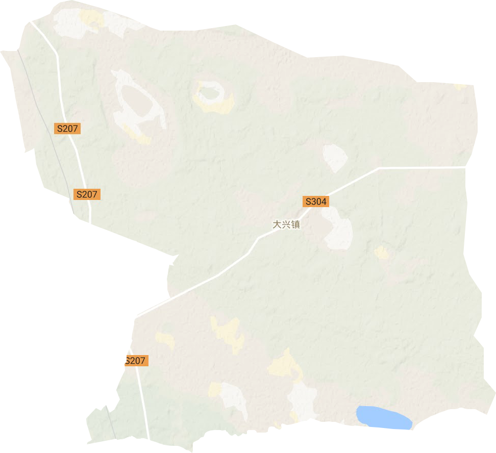大兴镇地形地图