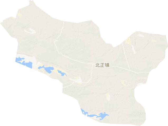 北正镇地形地图