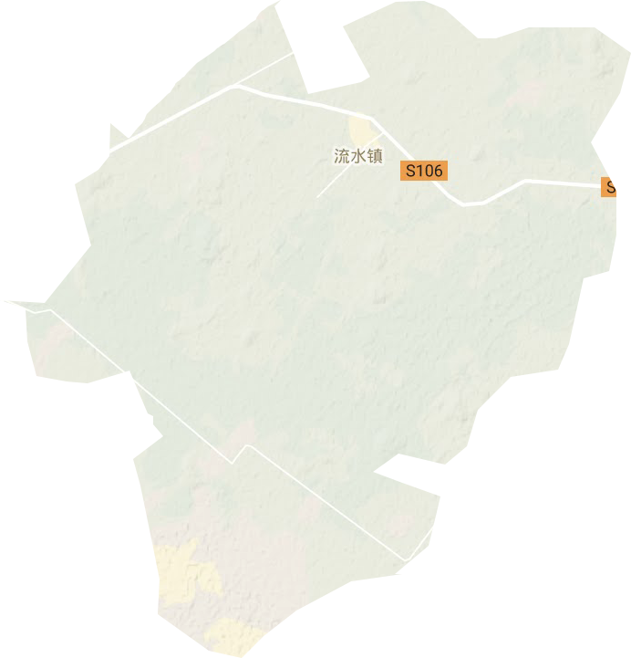 流水镇地形地图