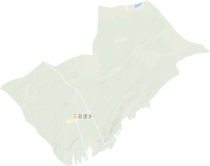 三县堡乡地形地图