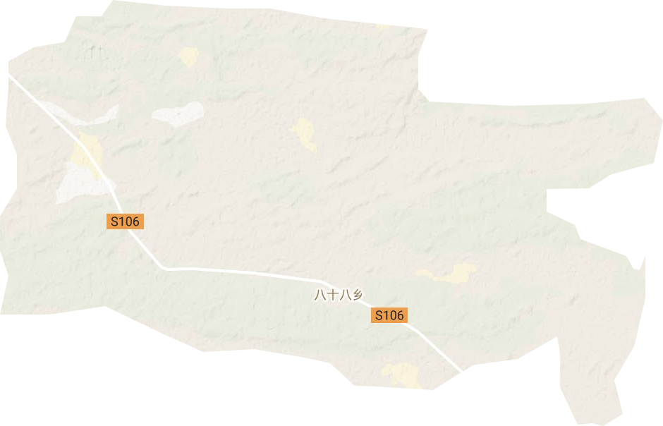 八十八乡地形地图
