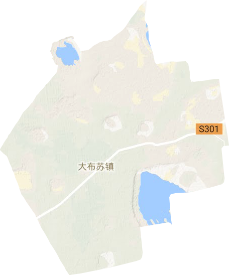 大布苏镇地形地图