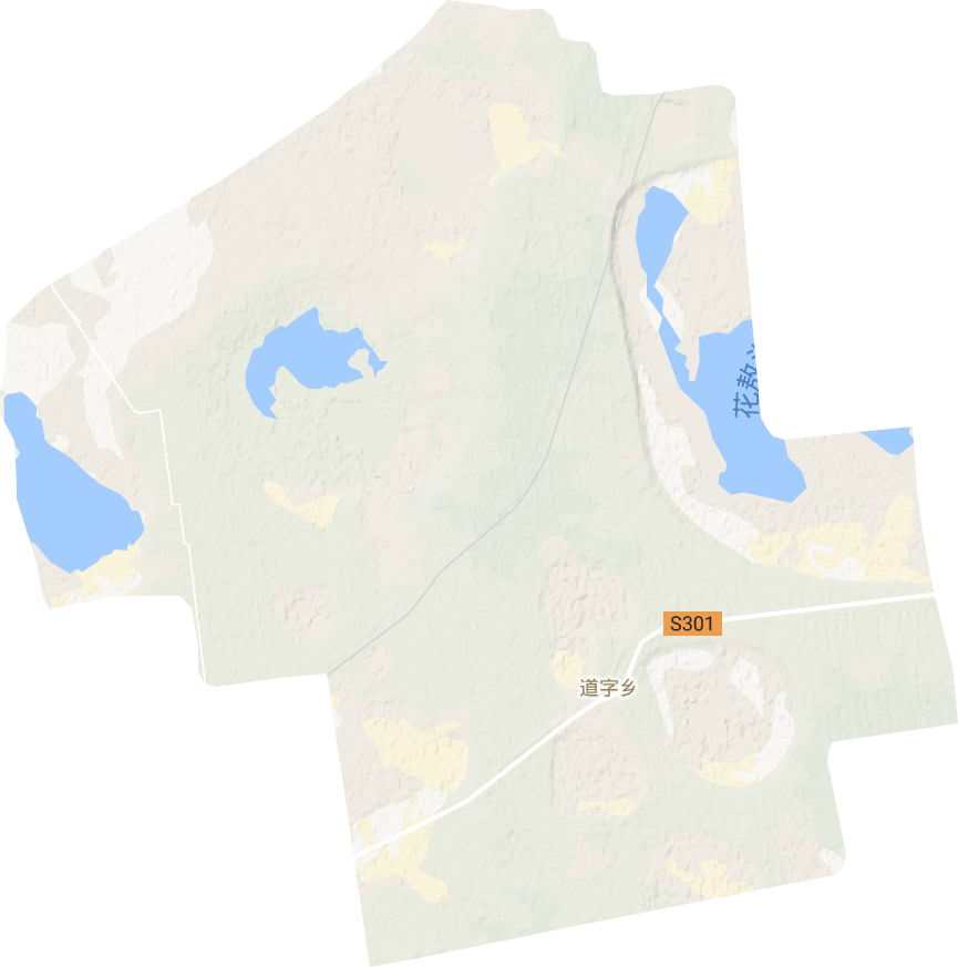 道字乡地形地图
