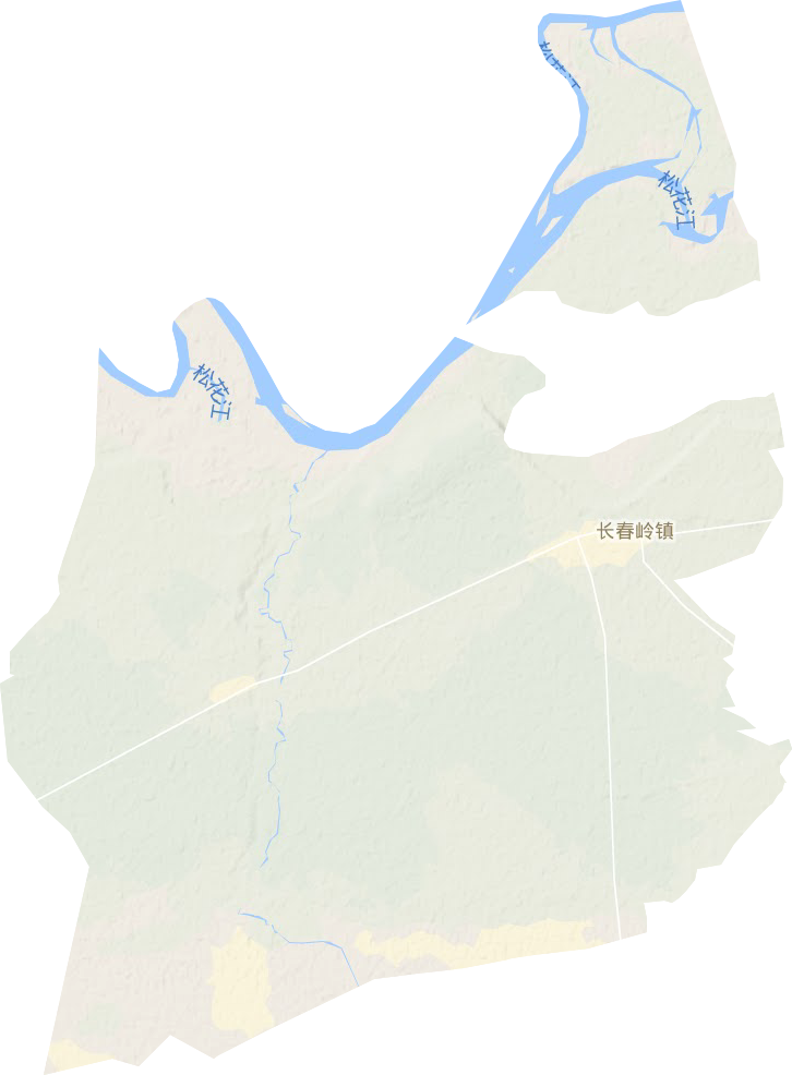 长春岭镇地形地图