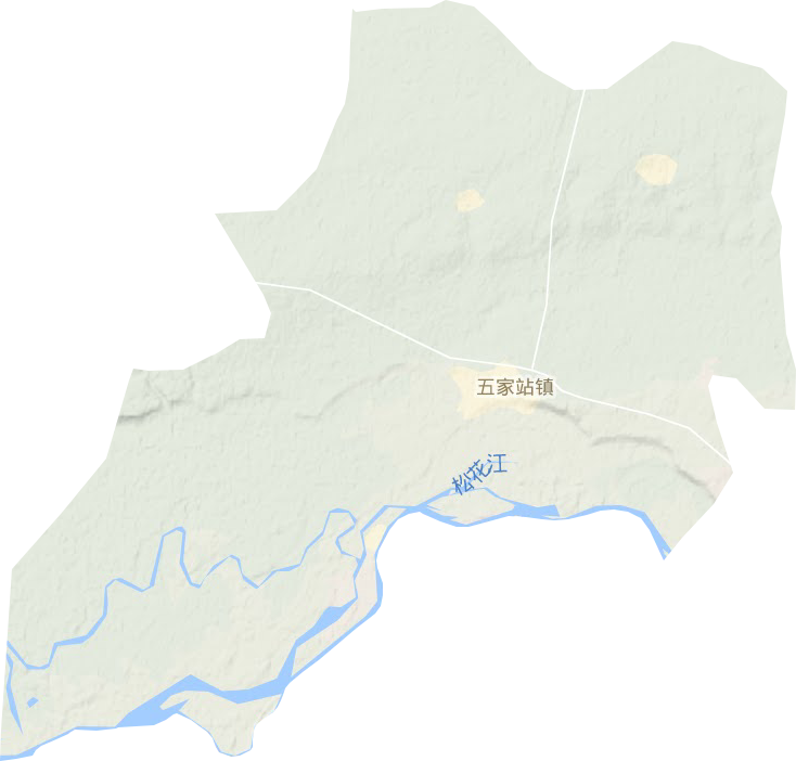五家站镇地形地图