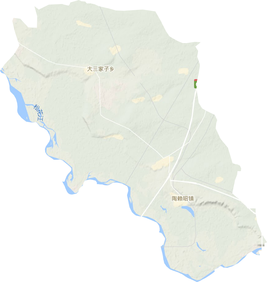 陶赖昭镇地形地图