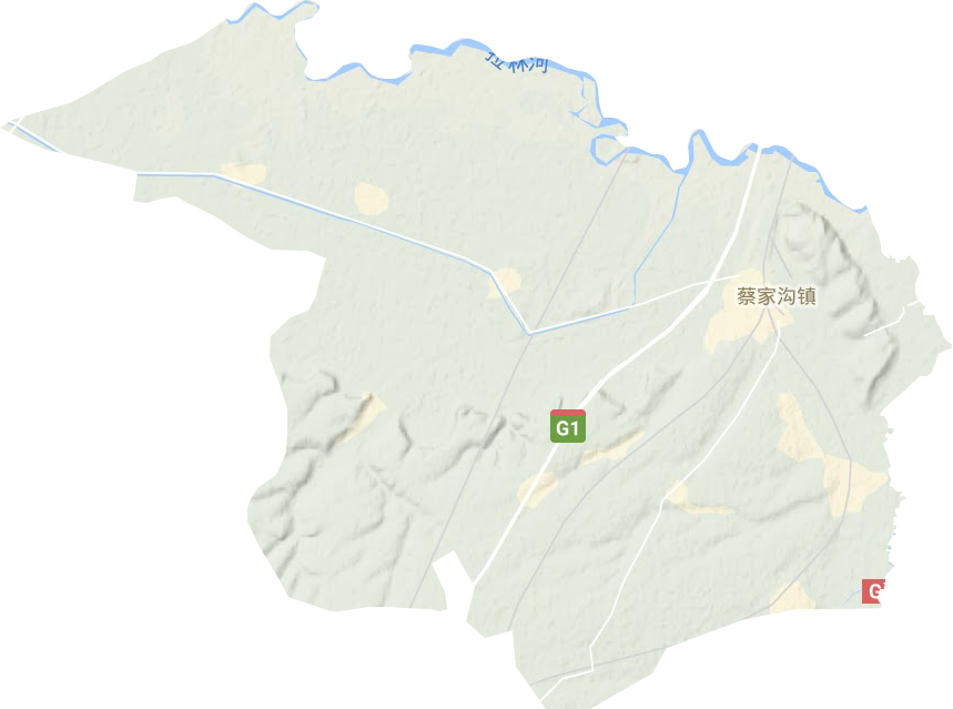 蔡家沟镇地形地图