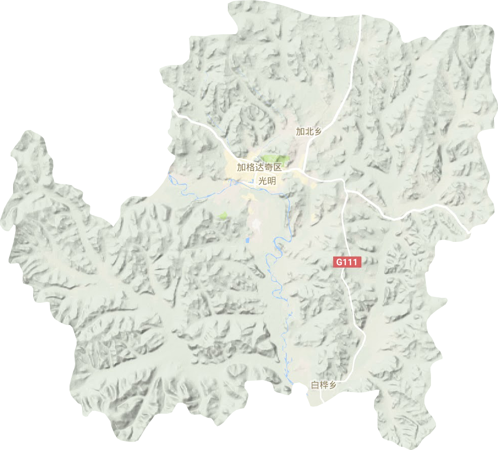 加格达奇区地形地图
