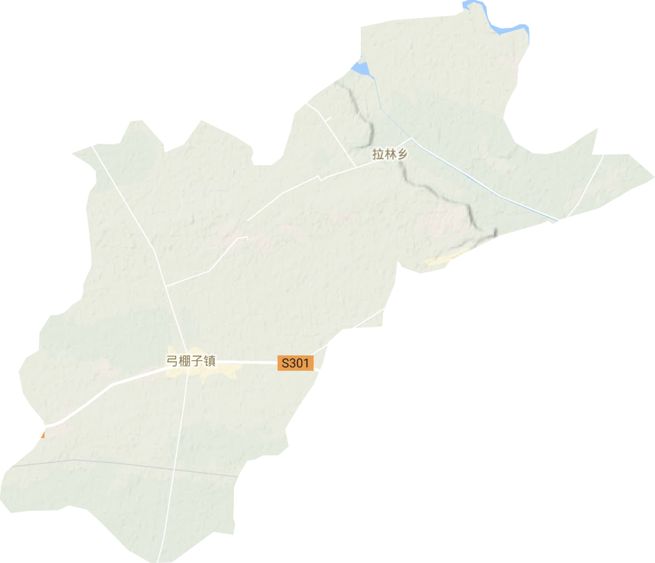 弓棚子镇地形地图