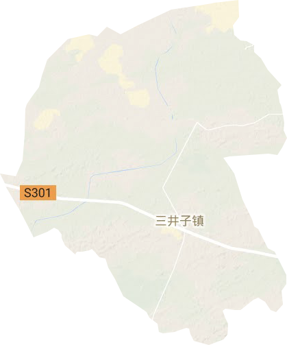 三井子镇地形地图