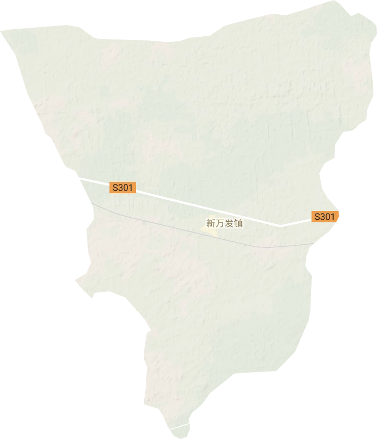 新万发镇地形地图
