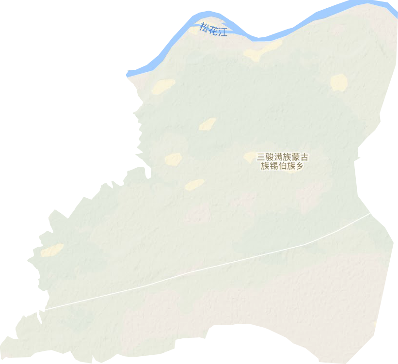 三骏满族蒙古族锡伯族乡地形地图