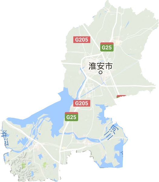 淮安市地形地图