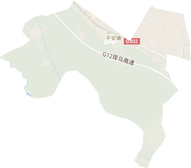 平安镇地形地图