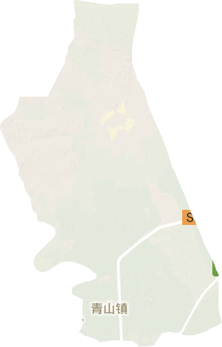 青山镇地形地图