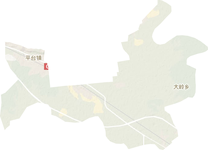 平台镇地形地图