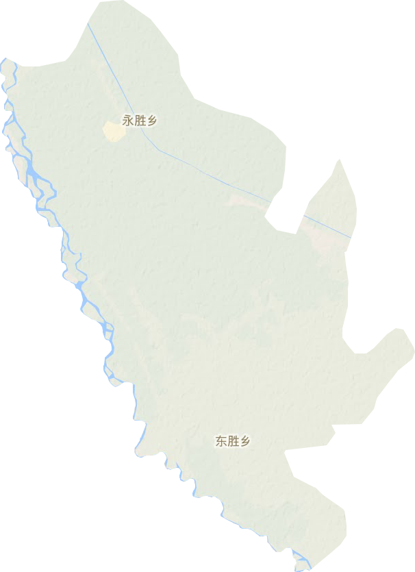 东胜乡地形地图