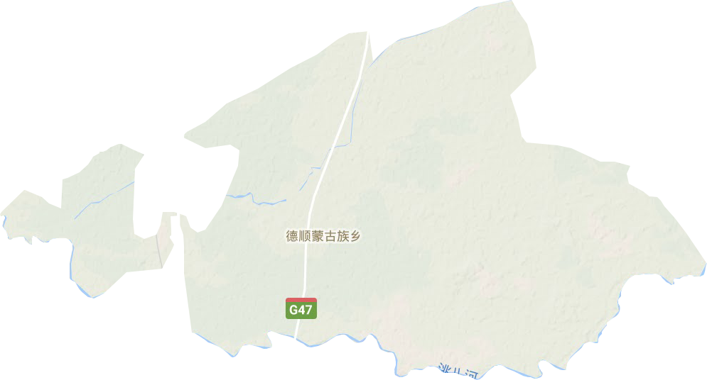 德顺蒙古族乡地形地图