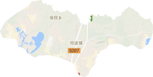坦途镇地形地图