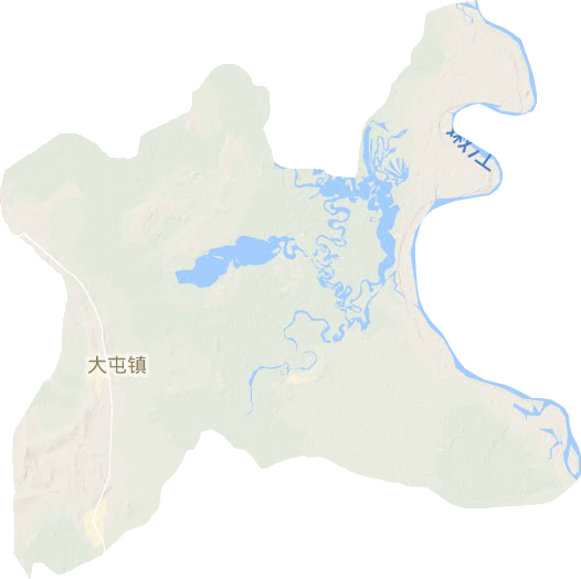 大屯镇地形地图