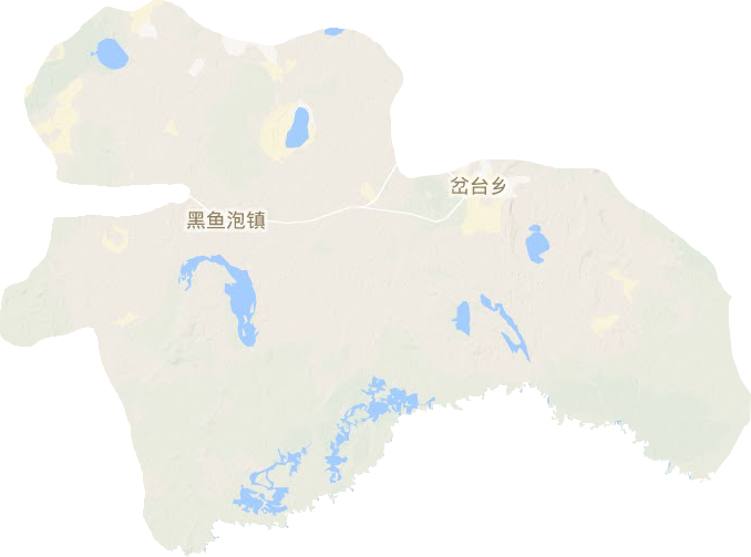 黑鱼泡镇地形地图