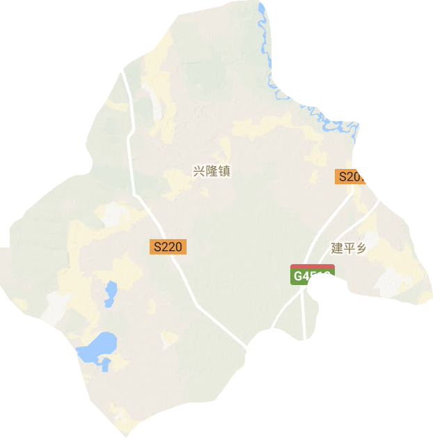 建平乡地形地图
