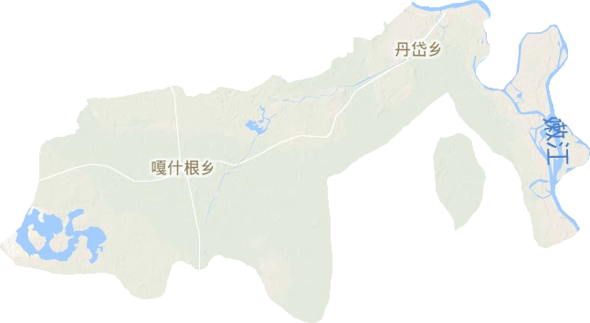 嘎什根乡地形地图