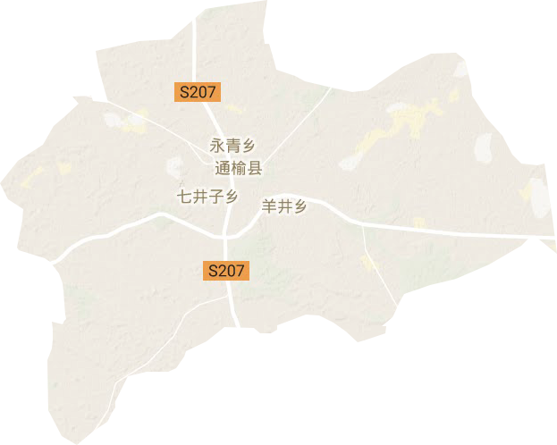 开通镇地形地图