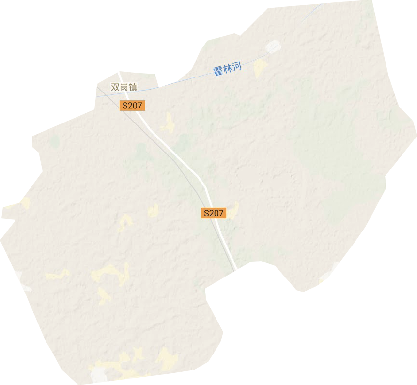双岗镇地形地图