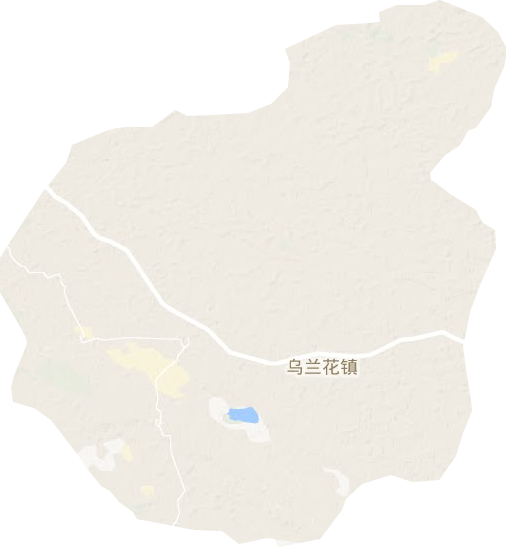 乌兰花镇地形地图