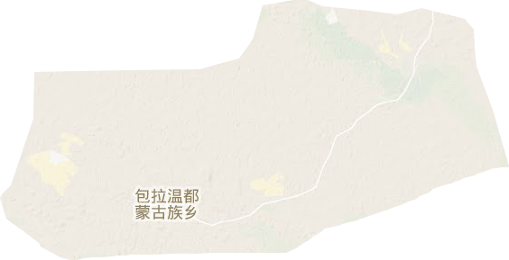 包拉温都蒙古族乡地形地图