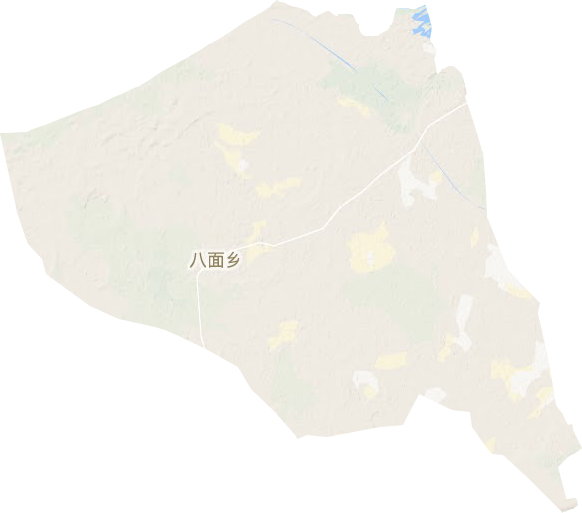 八面乡地形地图