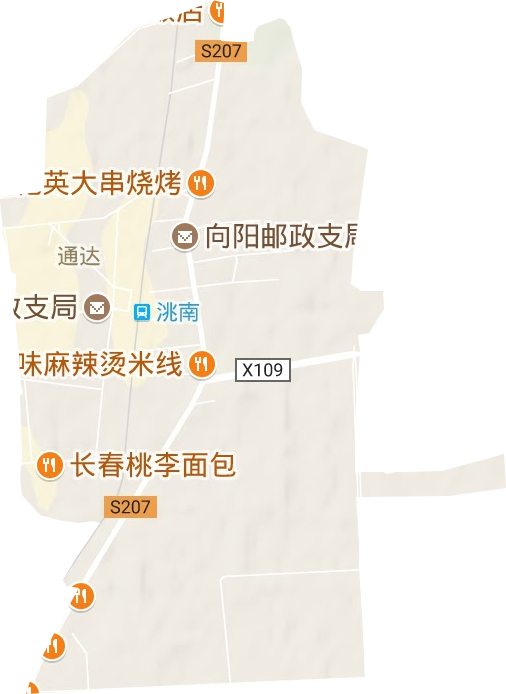 通达街道地形地图