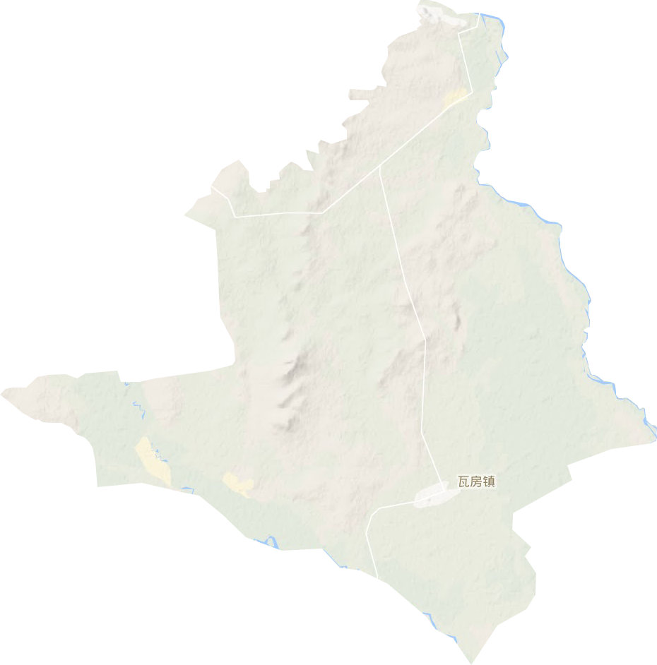 瓦房镇地形地图