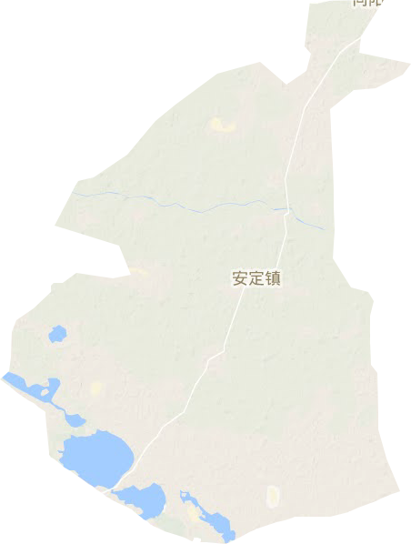 安定镇地形地图