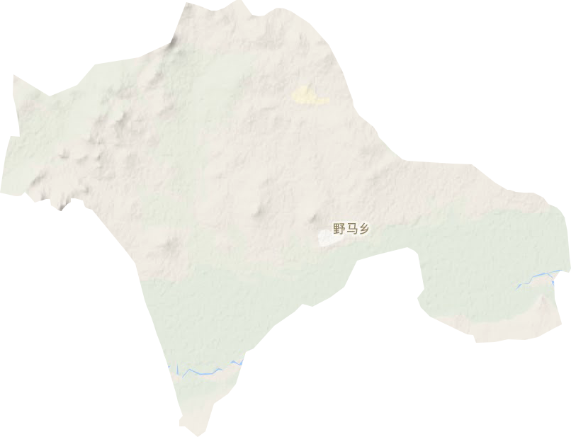 野马乡地形地图