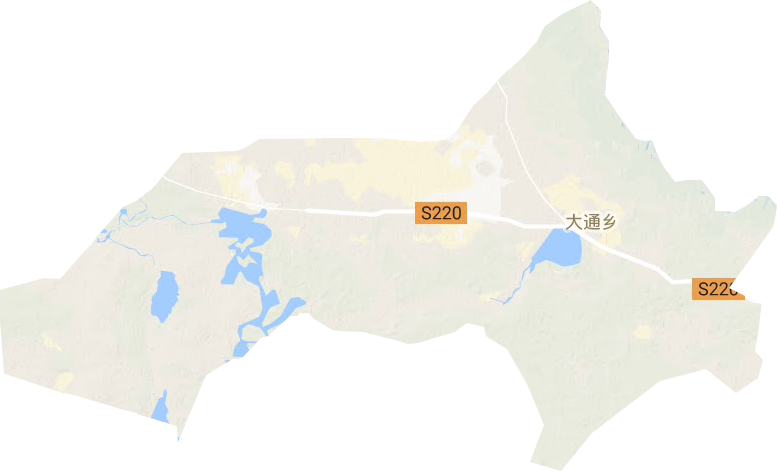 大通乡地形地图