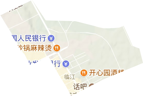 临江街道地形地图