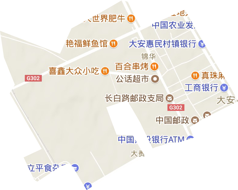 锦华街道地形地图