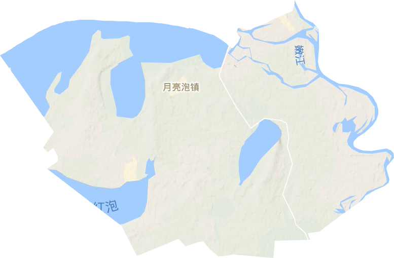 月亮泡镇地形地图