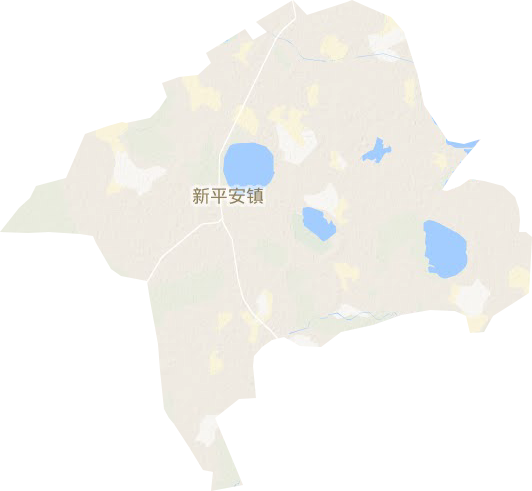 新平安镇地形地图