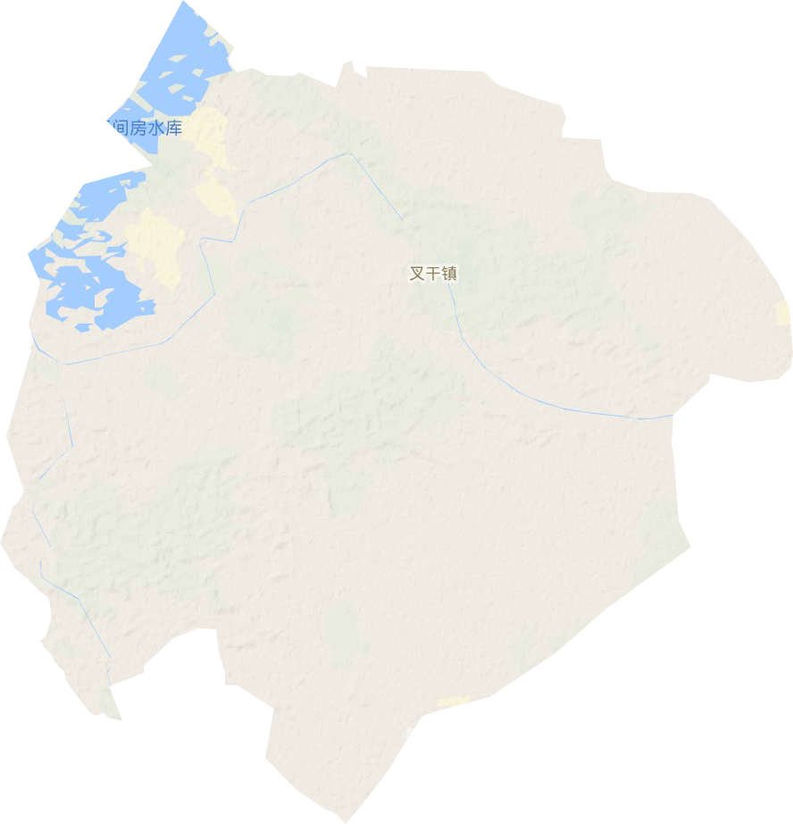 叉干镇地形地图